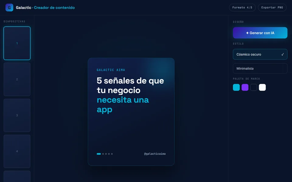 Generador propio de contenido para redes
